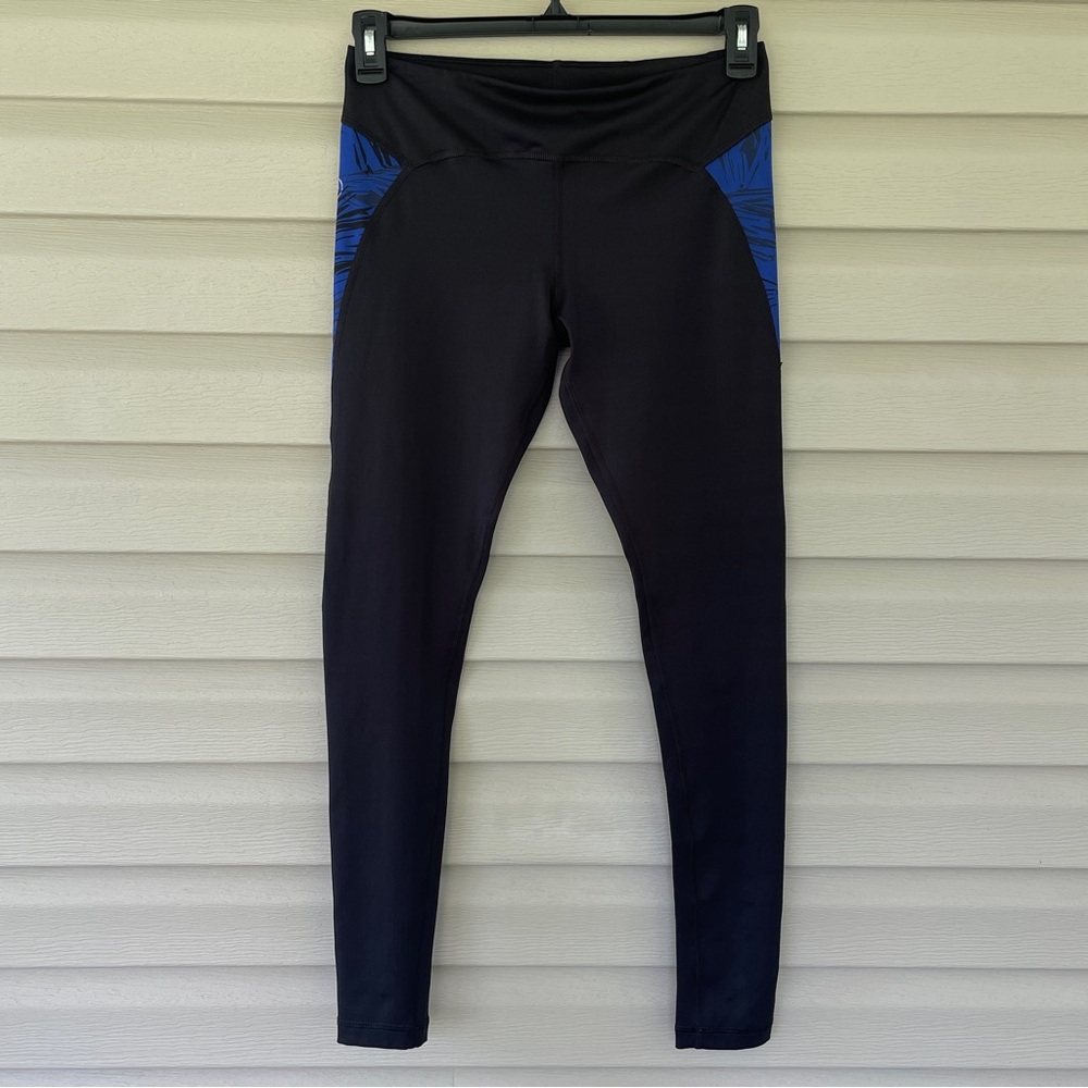 Zumba Wear Women's Black/Blue Leggings Size M